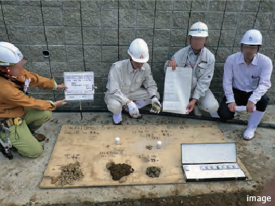 杭の施工状況を確認｜ザ・パークハウスグラン麻布仙台坂